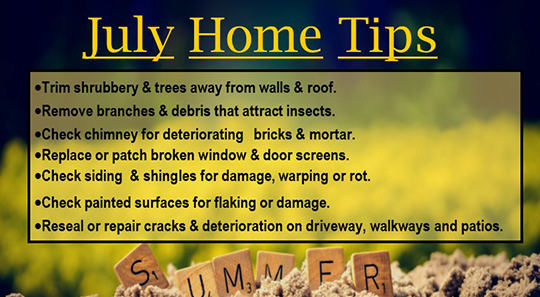July Home Tips from A 2 Zuege Homes