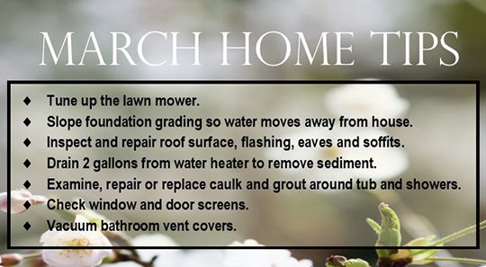 March Home Tips from A 2 Zuege Homes